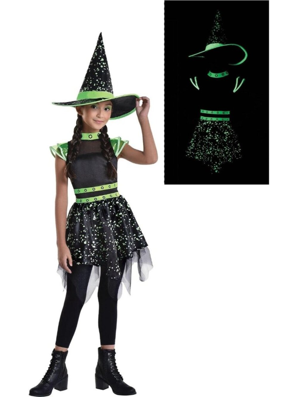 Amscan Glow in the Dark Midnight Mischief Witch Costume XLARGE (14-16)